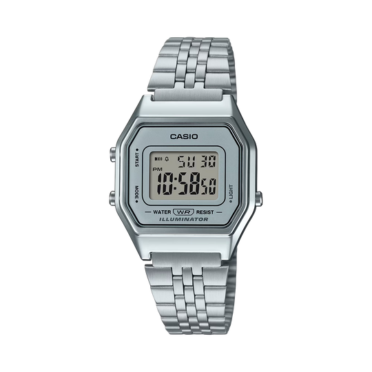 Vintage Mini Digital Watch - Silver - LA680WEA-7EF