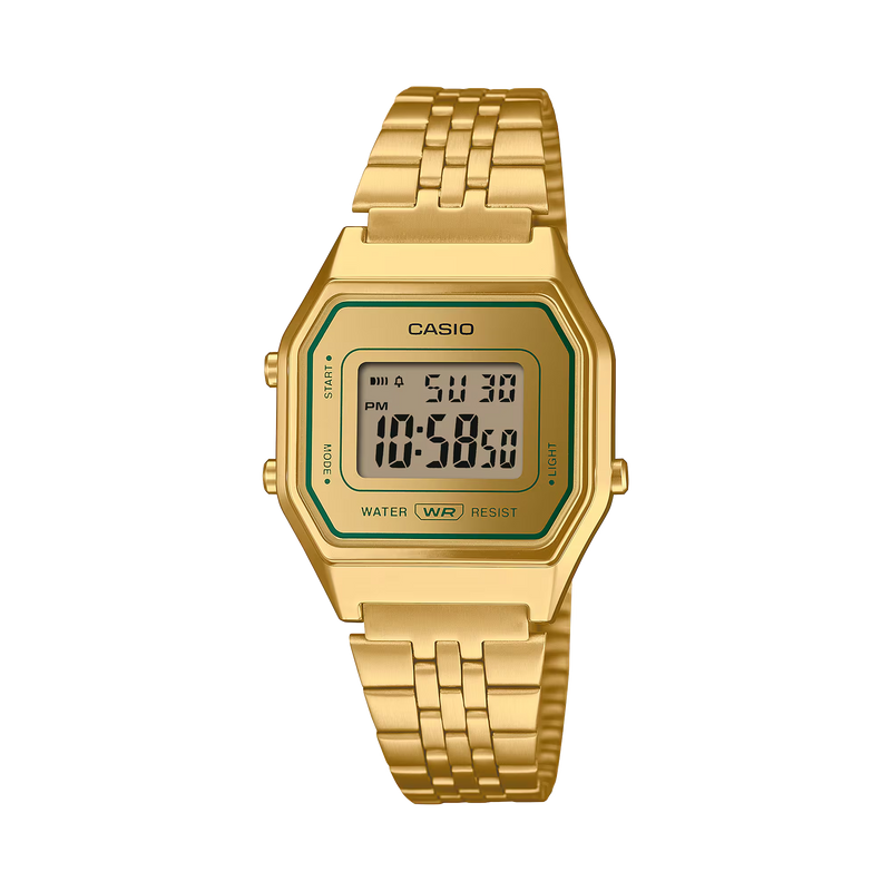 Unisex Vintage Iconic Digital Watch - Gold - LA680WEGV-9AEF
