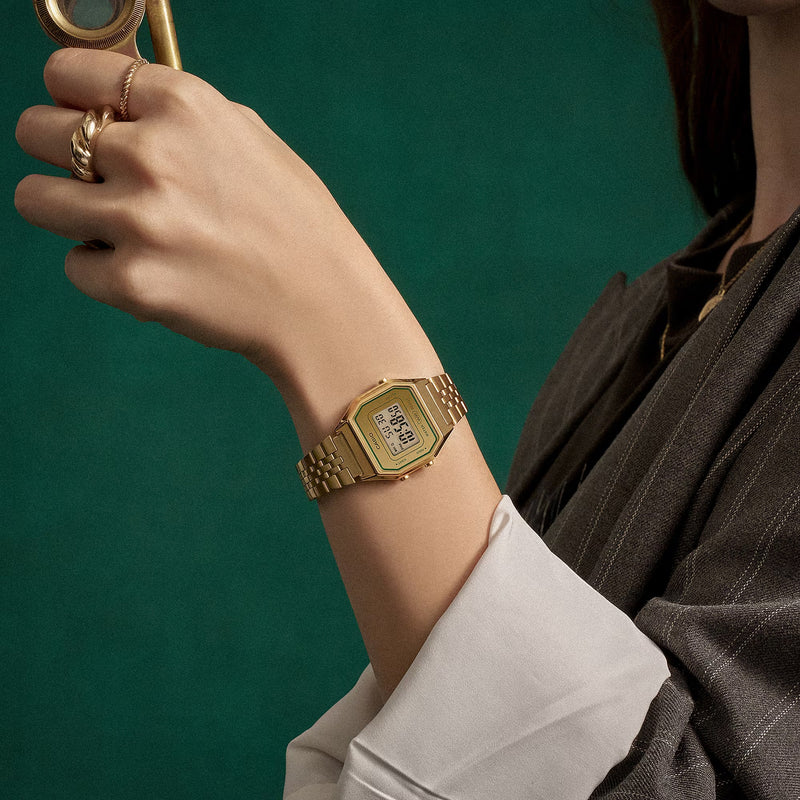 Unisex Vintage Iconic Digital Watch - Gold - LA680WEGV-9AEF