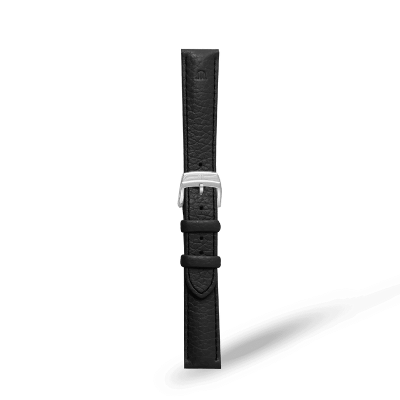 FIABA Square Ladies Watch - Stainless Steel/Black Leather- FA1205-SS001-110-2