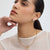 Bold Pear Solitaire Earrings - Gold