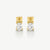 Classic Emerald Solitaire Earrings - Gold