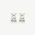Bold Emerald Solitaire Earrings - Gold
