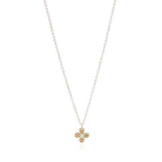 Mini Clover Necklace - Reversible - Gold - NK10906-TWT