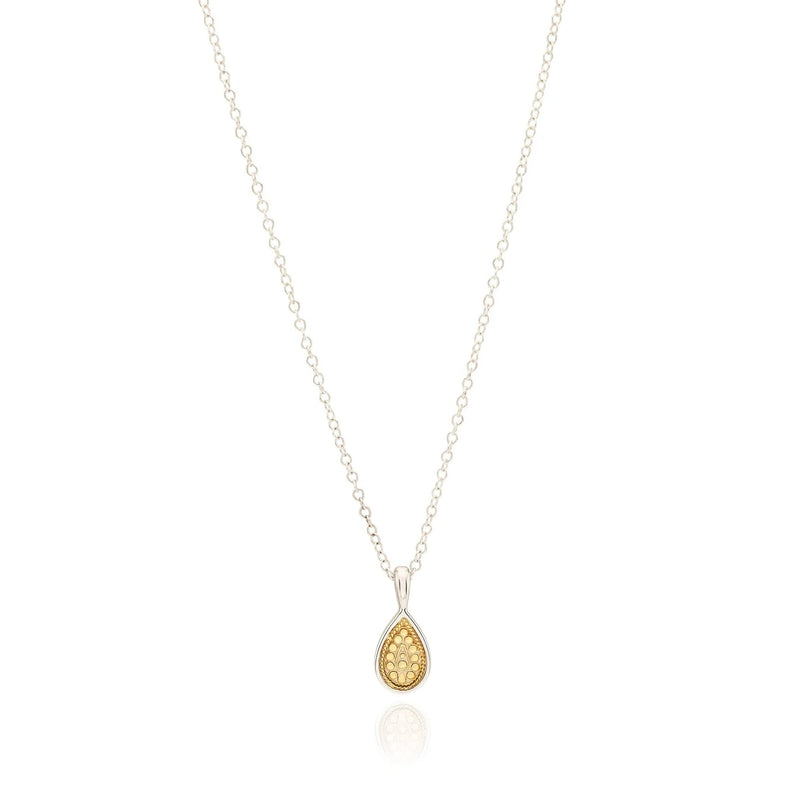 Mini Drop Necklace - Reversible - Gold/Silver - NK10907-TWT
