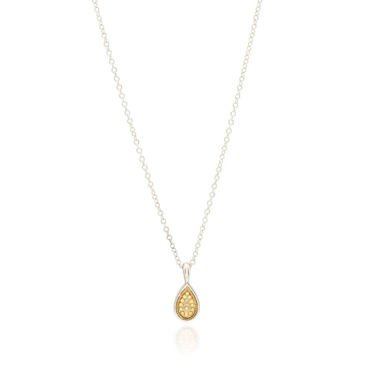 Mini Drop Necklace - Reversible - Gold/Silver - NK10907-TWT
