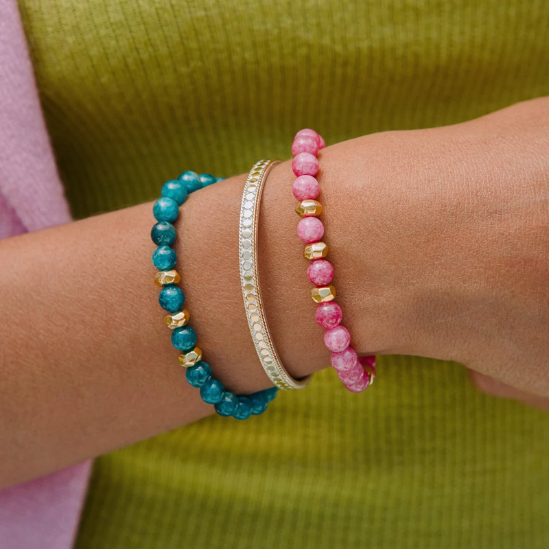 Apatite Beaded Magnetic Bracelet