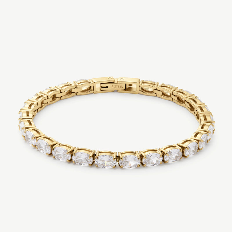 Oval Tennis Bracelet - Gold