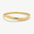 Wave Bangle with Stones - Gold