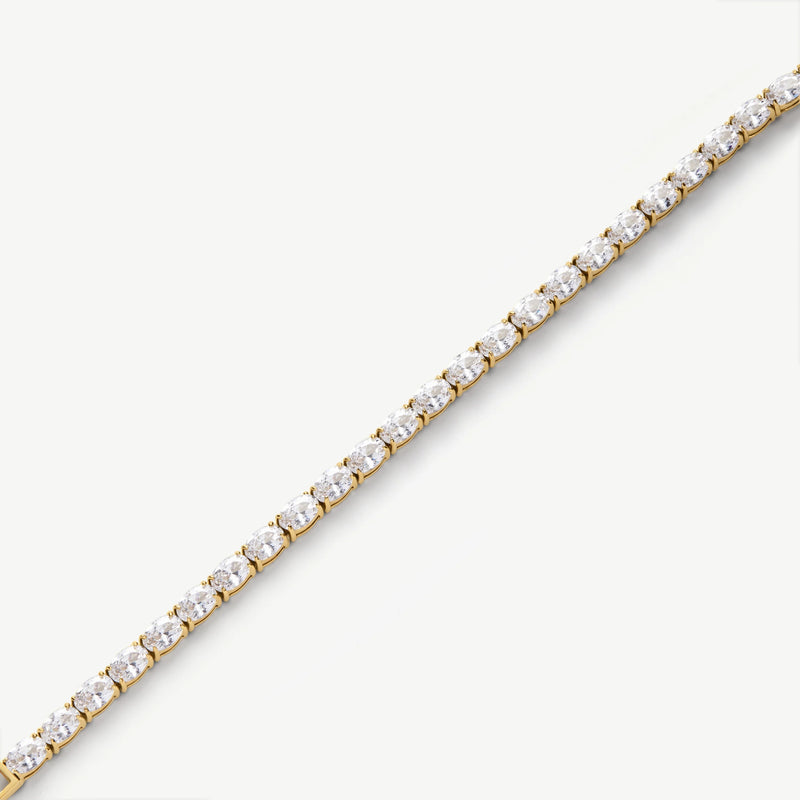 Oval Tennis Bracelet - Gold