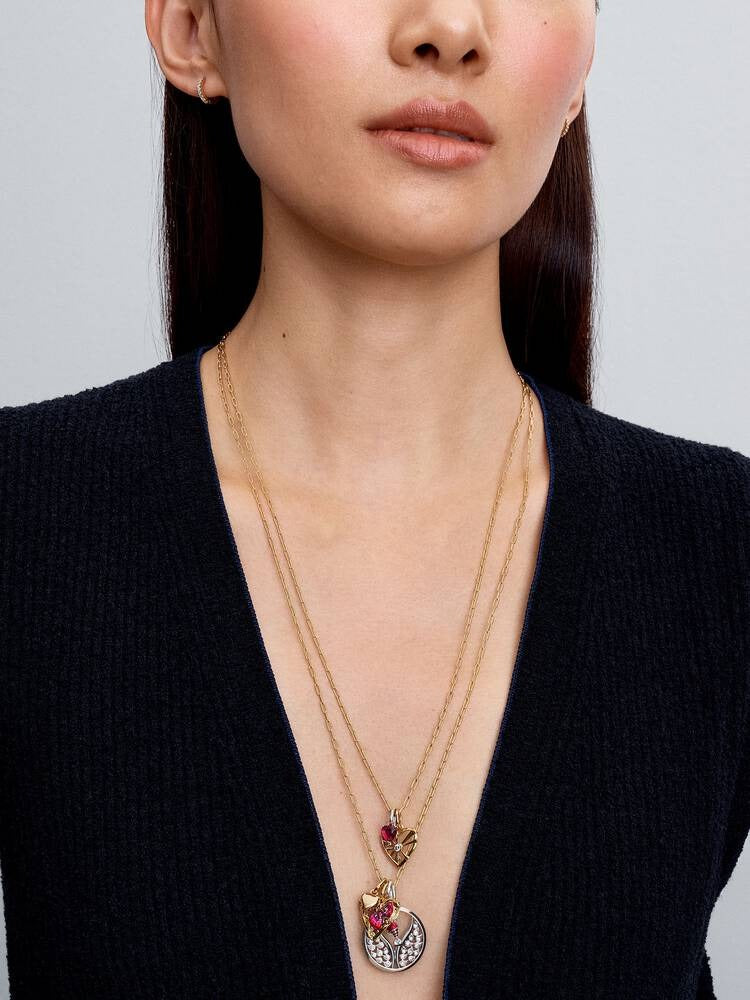 Elongated Link Chain Necklace - 14ct Gold Plated - 363416C00-70