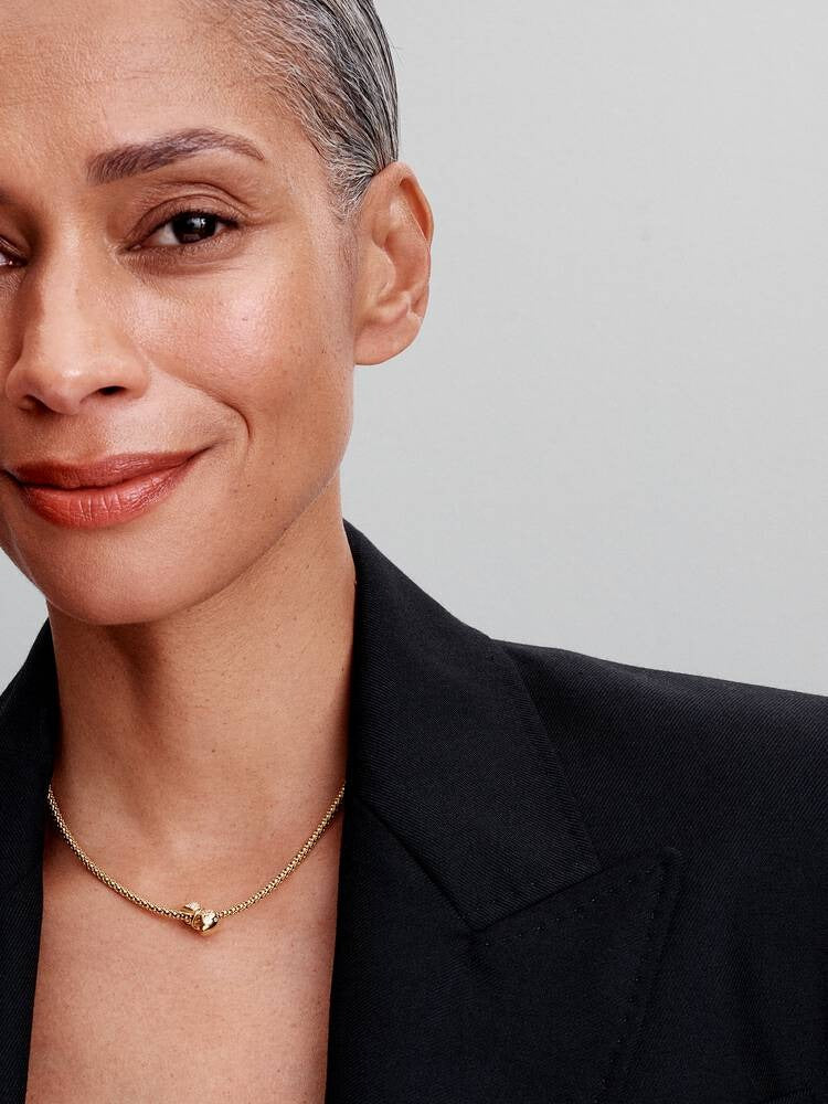 Sparkling Bow Charm - 14ct Gold Plated - 763442C01