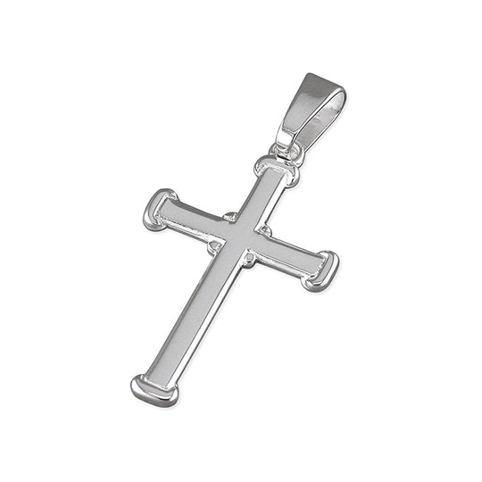 Medium Sterling Silver Cross Pendant & Chain