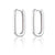 Oval Hoop Earrings - Silver - SPS-207