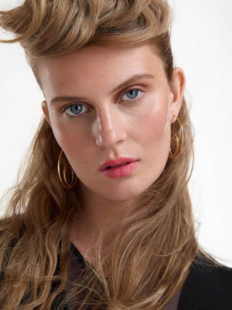 Statement Swirl Hoop Earrings - Gold - GRE01GP