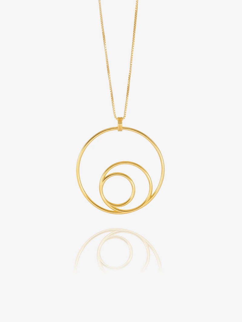 Statement Swirl Necklace - Gold - GRN09GP