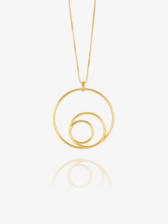 Statement Swirl Necklace - Gold - GRN09GP
