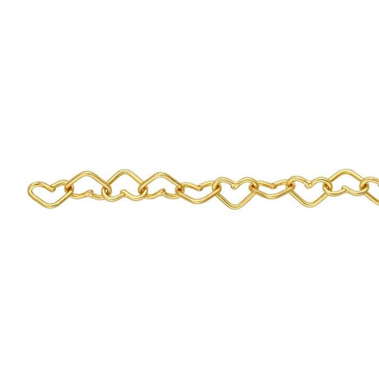 Yellow Gold Filled Heart Link Cable Chain