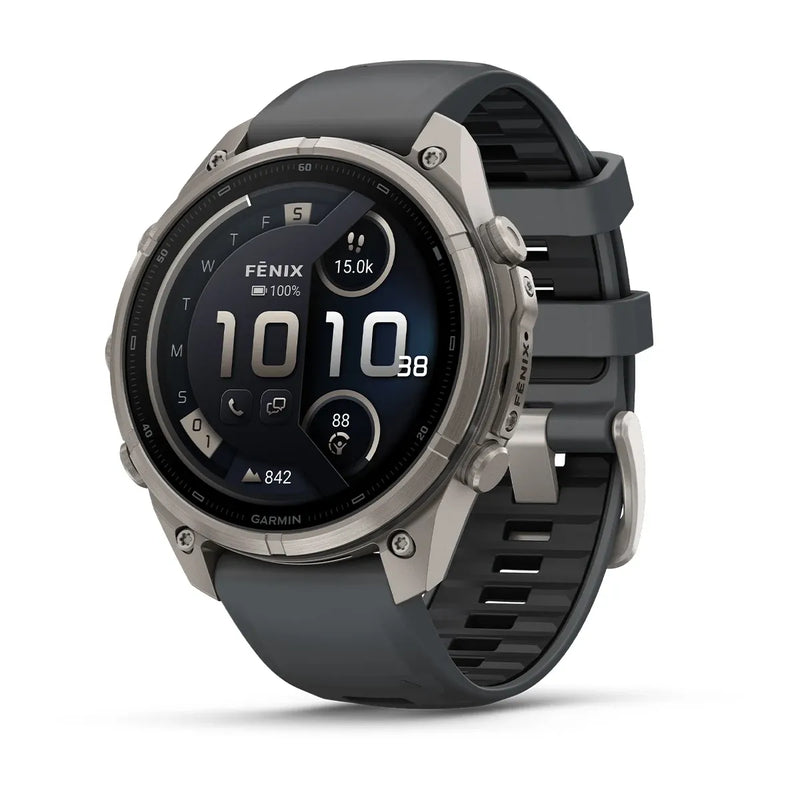 Fenix 9 Pro inReach Smartwatch, 47mm - Titanium with Graphite/Black Silicone Band - 010-04336-21