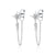 Hannah Martin Chained Star Stud Earrings - Silver - SPS-HM-32