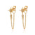 Hannah Martin Chained Star Stud Earrings - Gold - SPG-HM-32