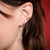 Chained Teardrop Stud Earrings - Gold - SPG-68a