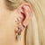 Mini Sparkling Huggie Hoop Earrings - Silver - SPS-134