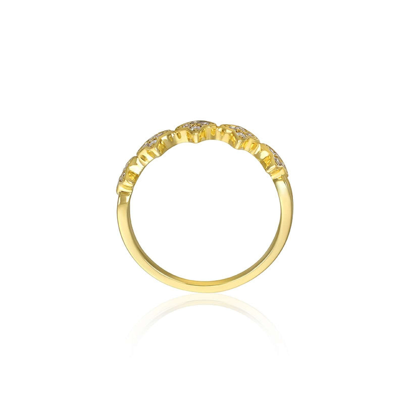 Quatrefoil Diamond Ring, 0.15ct - 18ct Yellow Gold - DOM378/RA/N