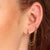Classic Double Chain Huggie Earring - Silver - SPS-25009-162