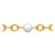 14ct Yellow Gold Filled Flat Cable Chain with White Beads