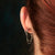 Classic Double Chain Huggie Earring - Silver - SPS-25009-162