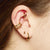 Claw Huggie Earrings - Gold - SPG-39