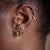 Illusion Split Mini Huggie Hoop Earrings - Gold - SPG-171