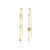 Pearl & Star Mismatched Threader Earrings - Gold - SPG-115a