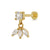 Princess Flat Back Earring (Single) - Gold - SPG-81