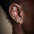 Princess Flat Back Earring (Single) - Gold - SPG-81