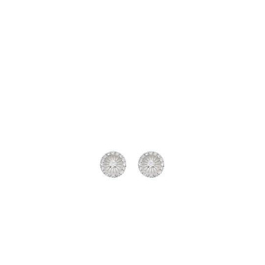 Mystar Diamond Stud Earrings - 18ct White Ice Gold