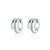 Illusion Claw Mini Huggie Hoop Earrings - Silver - SPS-143a