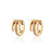 Illusion Claw Mini Huggie Hoop Earrings - Gold - SPG-143a