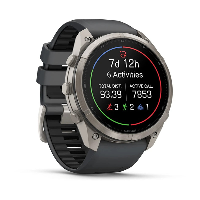 Fenix 9 Pro inReach Smartwatch, 51mm - Titanium with Graphite/Black Silicone Band - 010-04337-21