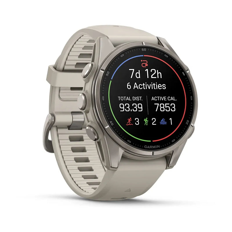 Fenix 9 Smartwatch, 43mm - Titanium with Fog Grey Silicone Band - 010-04761-01