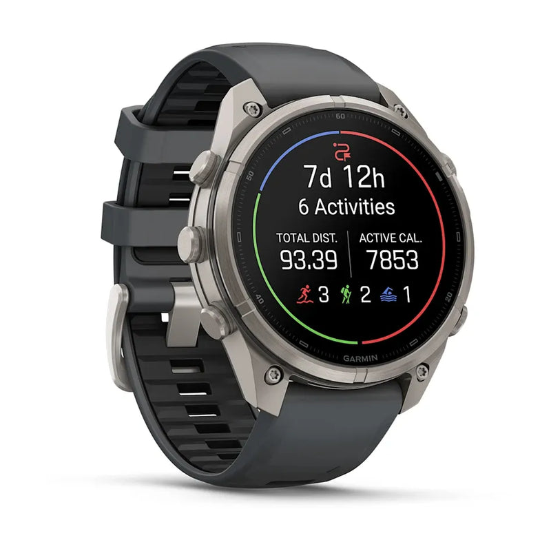 Fenix 9 Pro inReach Smartwatch, 47mm - Titanium with Graphite/Black Silicone Band - 010-04336-21