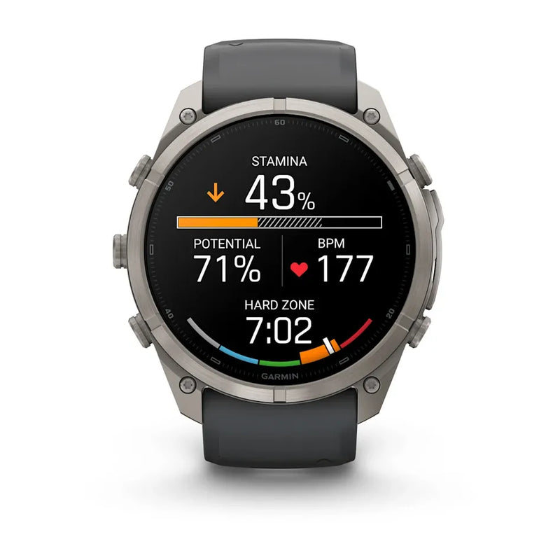 Fenix 9 Pro inReach Smartwatch, 51mm - Titanium with Graphite/Black Silicone Band - 010-04337-21