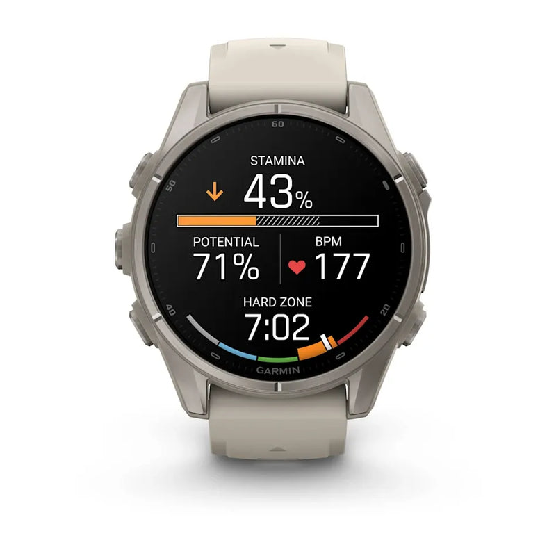 Fenix 9 Smartwatch, 43mm - Titanium with Fog Grey Silicone Band - 010-04761-01