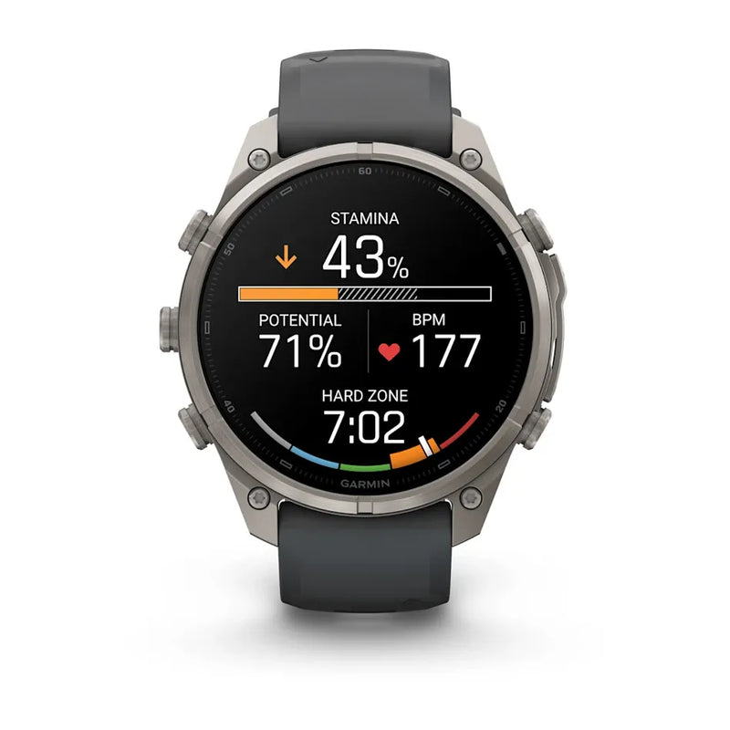 Fenix 9 Pro inReach Smartwatch, 47mm - Titanium with Graphite/Black Silicone Band - 010-04336-21