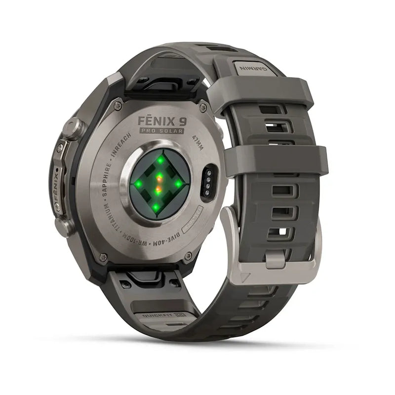 Fenix 9 Pro inReach Smartwatch, Solar 47mm - Titanium with Pebble Grey Silicone Band - 010-04338-01