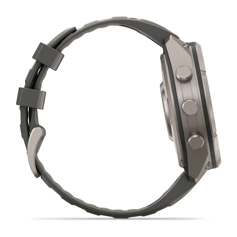 Fenix 9 Pro inReach Smartwatch, Solar 47mm - Titanium with Pebble Grey Silicone Band - 010-04338-01