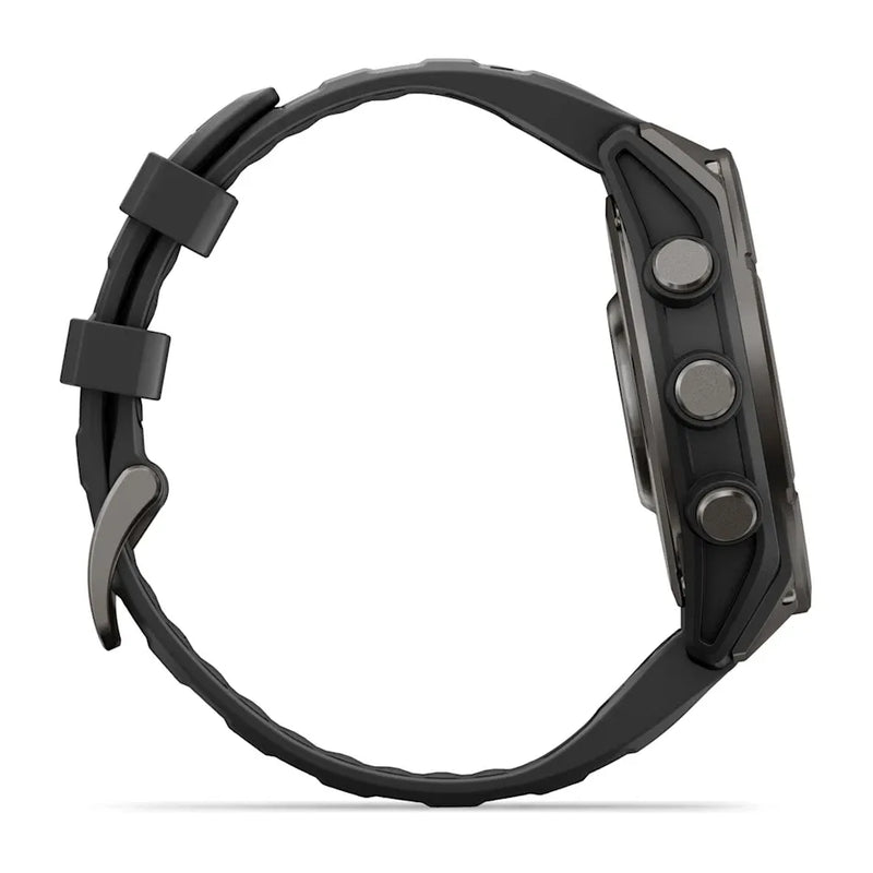 Fenix 9 Smartwatch, 47mm - Carbon Grey DLC Titanium with Black Silicone Band - 010-04762-11