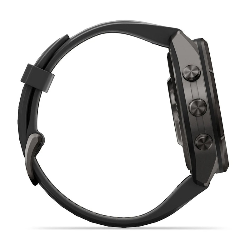 Fenix 9 Pro inReach Smartwatch, 43mm - Carbon Gray DLC Titanium with Black/Pebble Grey Silicone Band - 010-04335-11