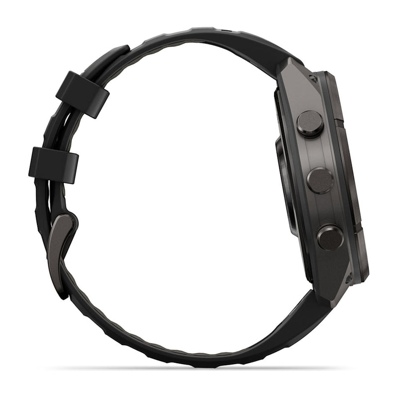 Fenix 9 Pro inReach Smartwatch, 47mm - Carbon Gray DLC Titanium with Black/Pebble Grey Silicone Band - 010-04336-11